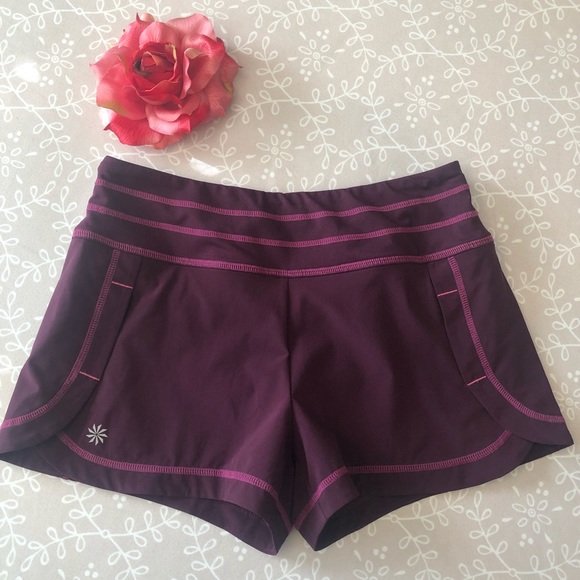 Athleta Pants - Athleta Purple Gym Shorts Like New